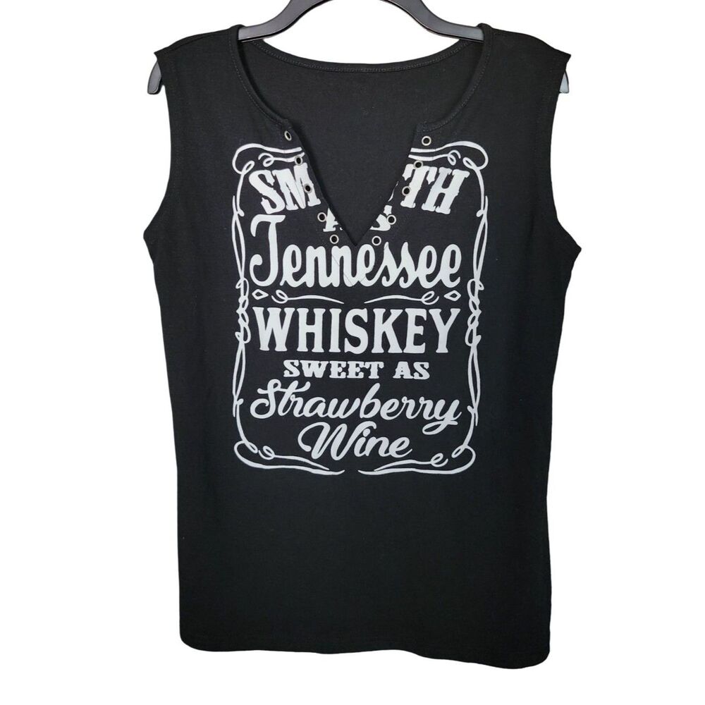 Tennessee Whiskey Sweet As Strawberry Wine Graphic Tank Top Country